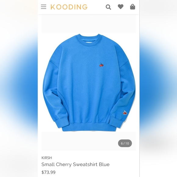 KIRSH Small Cherry Sweatshirt Blue - Picture 11 of 11